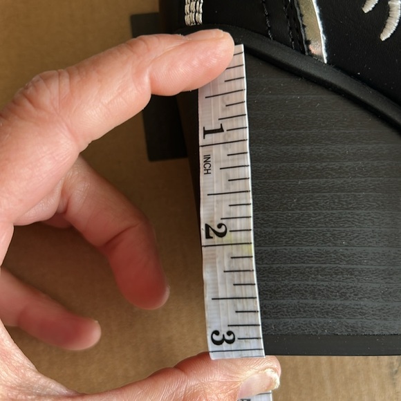 MIA Black Boots with White Embroidery - Picture 10 of 12